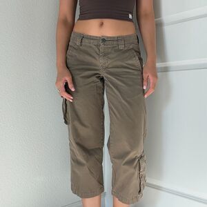 Vintage GAP Cargo Capri Pants Low Rise Baggy Side Pockets Streetwear Size 4